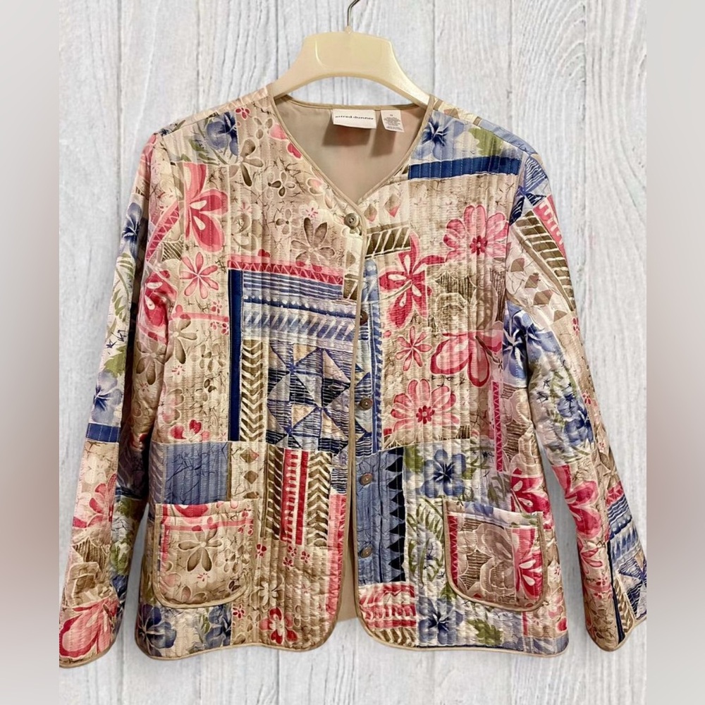 Vintage Alfred Dunner Multicolor Patchwork Blazer